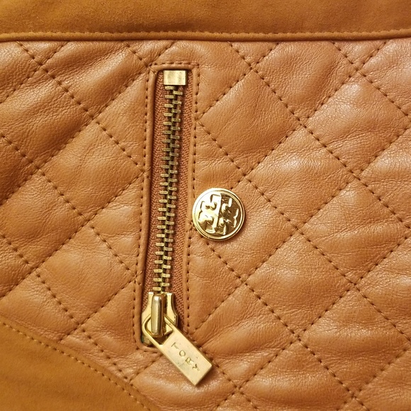 Tory Burch burnt orange leather jacket - Picture 2 of 3